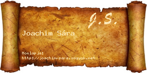Joachim Sára névjegykártya