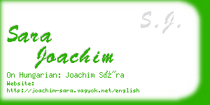 sara joachim business card